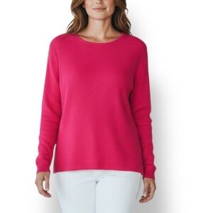 4/$20 Forelli Ribbed Knit Long Sleeve Sweater Top Pink Oversized XL or XXL